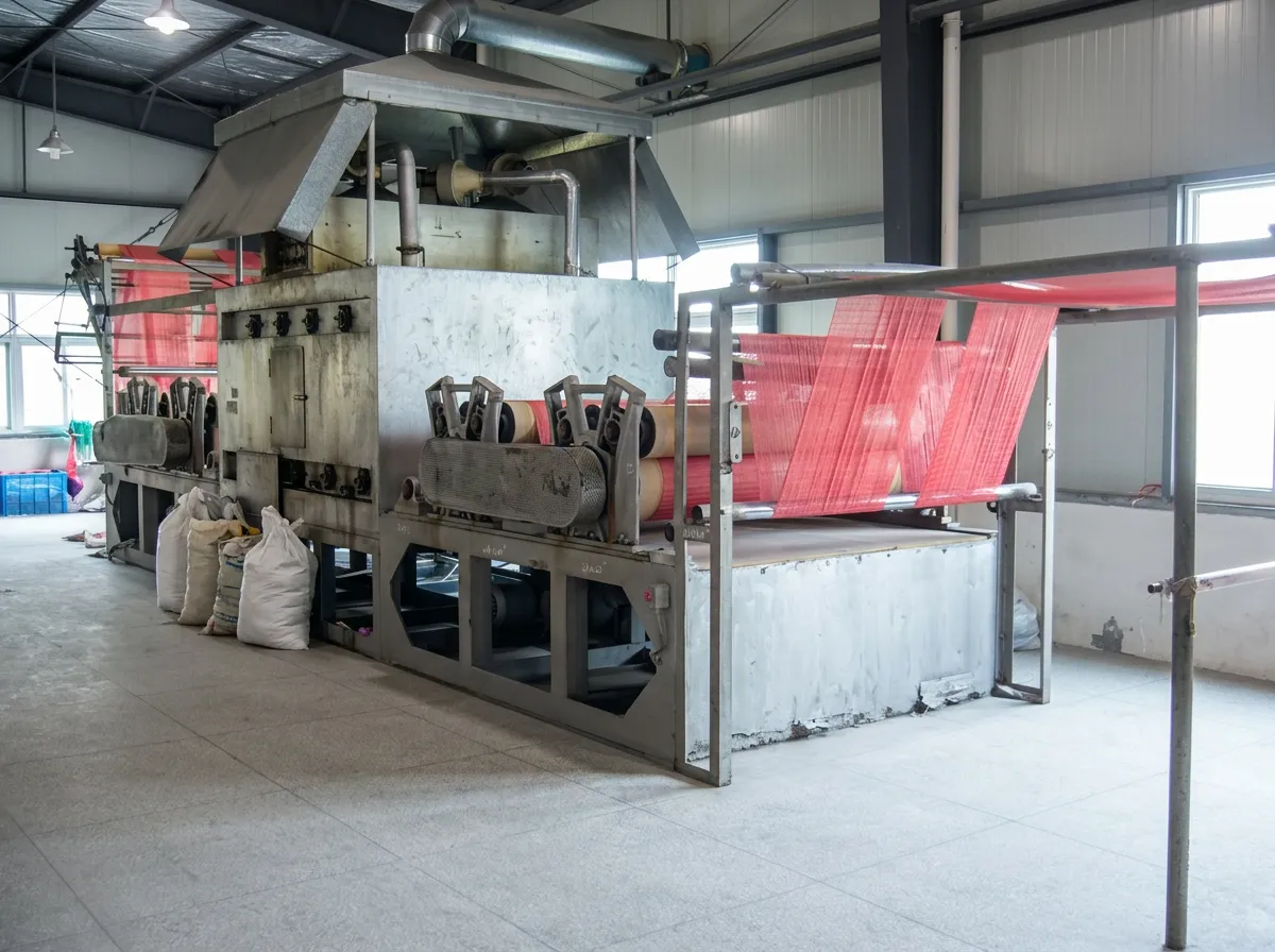 Fishing net stretching machine