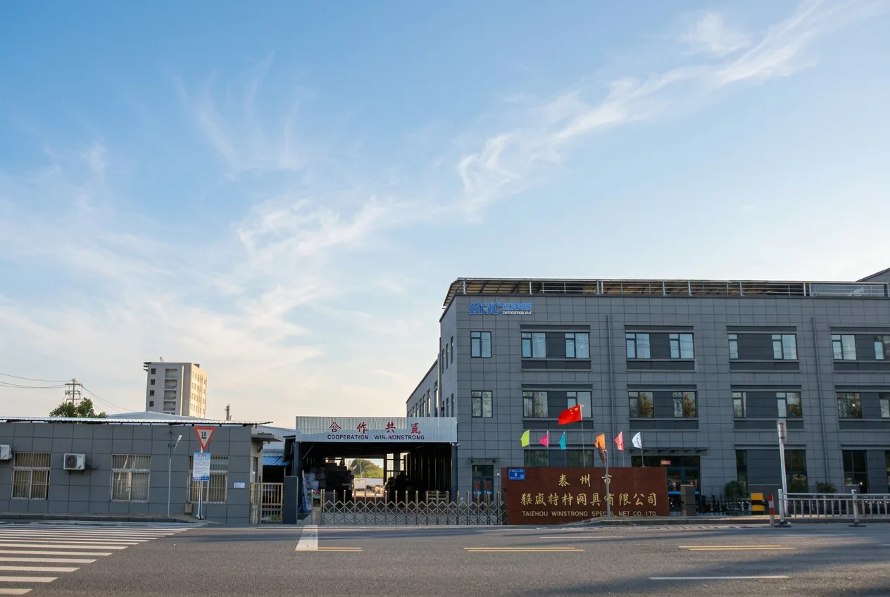Taizhou Winstrong Special Net Co., Ltd. office building and factory gate
