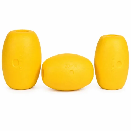 Three yellow EVA fishing floats