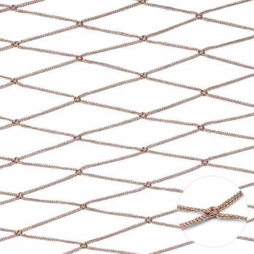 Red braided nylon fishing net