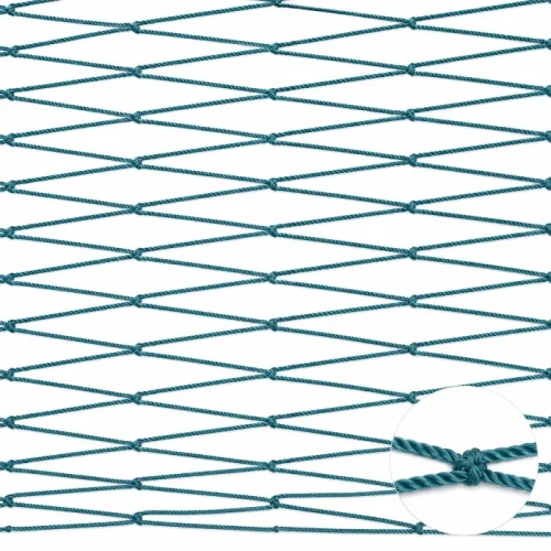 Blue polyester multifilament fishing net