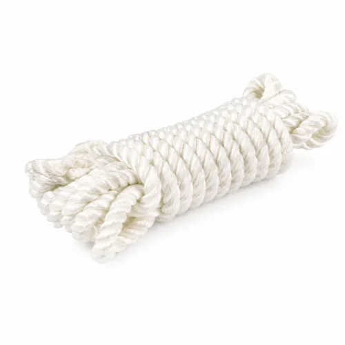 White polyester fishing rope