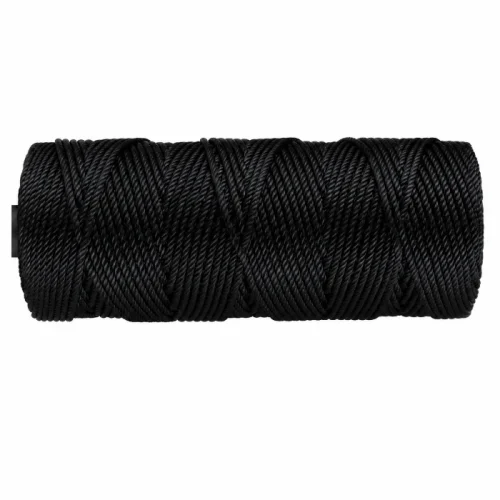 Black resin treated twine spool